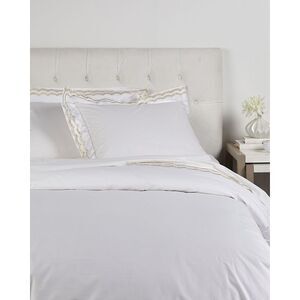 Maurizio Italy Double Scallop Duvet Set, White